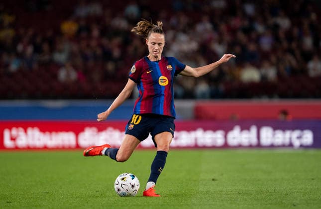 ESP: Liga F FC Barcelona, Barca v Real Madrid Fem Caroline Graham of Barcelona during Liga F Moeve between FC Barcelona v Real Madrid Fem played at Spotify Camp Nou Stadium in Barcelona on October 4, 2026 in Spain Spain Futbol Copyright: xAgenciaxLOFx