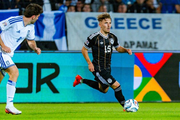 Nations League, Gruppe A, 4. Spieltag, Griechenland vs. Deutschland im Toumba Stadion in Thessaloniki Lennart Karl (Deutschland) Copyright: xBahhoxKarax