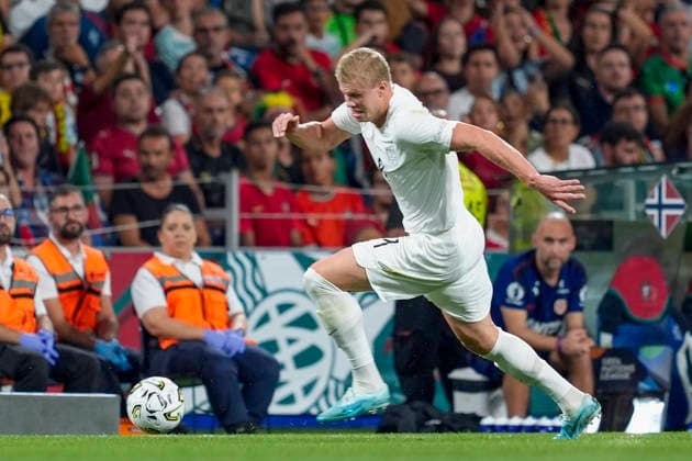 Soccer, Nations League: Portugal vs. Norway, Nations League Porto, Portugal 20261004 Norway s Erling Braut Haaland during the international soccer match between Portugal and Norway in the Nations League at Estádio do Dragão. Photo: Lise Aserud, NTB, Porto, Portugal. EDITORIAL USE ONLY. RESTRICTED USE FOR BETTING COMPANIES.  Copyright: xLisexAserudxx xNTBx