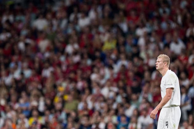 261004 Erling Braut Haaland of Norway during the Nations League football match between Portugal and Norway on October 4, 2026 in Porto. Photo: Vegard Grott BILDBYRAN kod VG VG1020 bbeng fotboll football soccer fotball nations league landskamp norge norway portugalbbeng fotboll football soccer fotball nations league landskamp norge norway portugal Copyright: VEGARDxGRoTT BB261004VG060