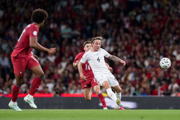261004 Patrick Berg of Norway during the Nations League football match between Portugal and Norway on October 4, 2026 in Porto. Photo: Vegard Grott BILDBYRAN kod VG VG1020 bbeng fotboll football soccer fotball nations league landskamp norge norway portugalbbeng fotboll football soccer fotball nations league landskamp norge norway portugal Copyright: VEGARDxGRoTT BB261004VG065