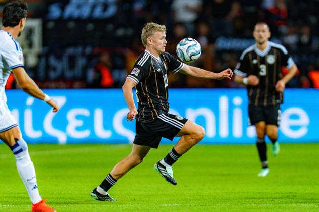 Nations League, Gruppe A, 4. Spieltag, Griechenland vs. Deutschland im Toumba Stadion in Thessaloniki Jonathan Burkardt (Deutschland) Copyright: xBahhoxKarax