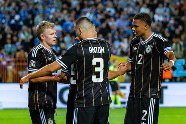 Nations League, Gruppe A, 4. Spieltag, Griechenland vs. Deutschland im Toumba Stadion in Thessaloniki Tor zum 0:1 durch Jonathan Burkardt (Deutschland) Waldemar Anton(Deutschland) Malick Thiaw (Deutschland) Copyright: xBahhoxKarax