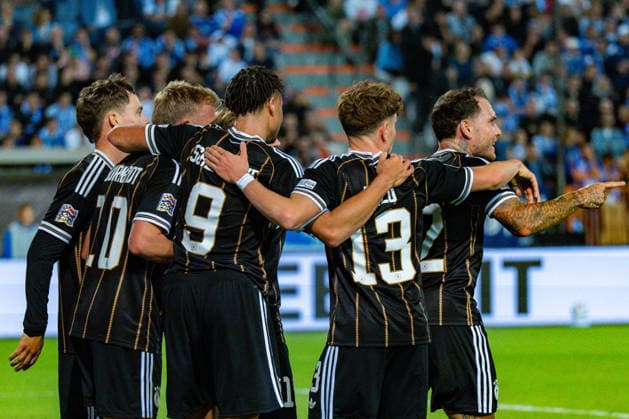 Nations League, Gruppe A, 4. Spieltag, Griechenland vs. Deutschland im Toumba Stadion in Thessaloniki Tor zum 0:1 durch Jonathan Burkardt (Deutschland) Waldemar Anton(Deutschland) Malick Thiaw (Deutschland) Derry Scherhant (Deutschland) Philipp Treu (Deutschland) Florian Wirtz (Deutschland) Copyright: xBahhoxKarax