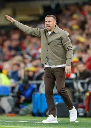 Cardiff, Wales, 4th October 2026. Craig Bellamy head coach of Wales during the Wales vs Denmark UEFA Nations League match at the Cardiff City Stadium, Cardiff. Picture credit should read: Cody Froggatt Sportimage EDITORIAL USE ONLY. No use with unauthorised audio, video, data, fixture lists, club league logos or live services. Online in-match use limited to 120 images, no video emulation. No use in betting, games or single club league player publications. SPI_025_CF_WALES_V_DENMARK SPI-5051-0025