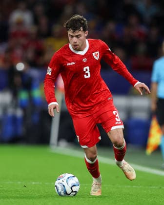 Wales v Denmark UEFA Nations League Neco Williams of Wales runs with the ball during the UEFA Nations League match at the Cardiff City Stadium, Cardiff 04 10 2026 UK Newspapers OUT Copyright: xKaraxThomasx FIL-24028-0038