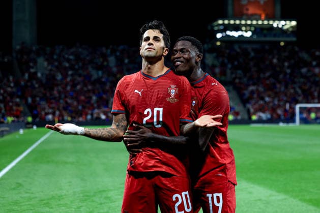 Estadio do Dragao Joao Cancelo defender of Portugal celebrates after scoring the team s first goal during the UEFA Nations League 2026 27 group phase match between Portugal and Norway at Estadio do Dragao on October 4, 2026 in Porto, Portugal. Portugal v Norway - UEFA Nations League 2026 27 Group A4 MD4 (Valter Gouveia SPP) Copyright: xValterxGouveia SPPx spp-en-VaGo-VG_L6280
