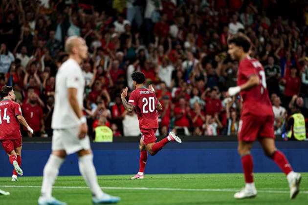 October 4, 2026, Porto, Porto, Portugal: PORTO, PORTUGAL - OCTOBER 03: Joao Cancelo of Portugal celebrates during the match during the UEFA Nations League A 2026 27 - Matchday 4 match between Portugal and Norway at Estadio do Dragao. Porto Portugal - ZUMAe141 20261004_zsp_e141_013 Copyright: xLuisxEirasx