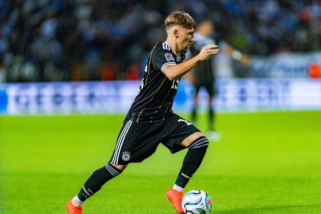 Nations League, Gruppe A, 4. Spieltag, Griechenland vs. Deutschland im Toumba Stadion in Thessaloniki Lennart Karl (Deutschland) Copyright: xBahhoxKarax