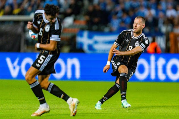 Nations League, Gruppe A, 4. Spieltag, Griechenland vs. Deutschland im Toumba Stadion in Thessaloniki Waldemar Anton(Deutschland) Aleksandar Pavlovic (Deutschland) Copyright: xBahhoxKarax