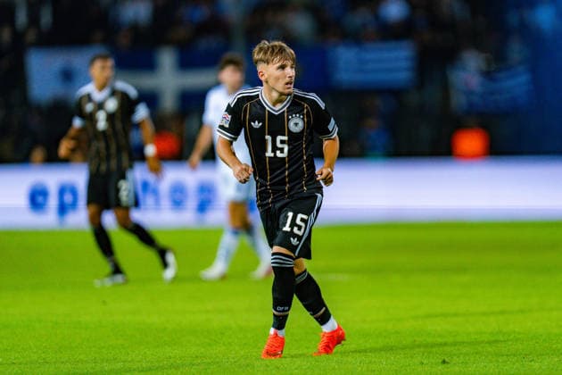 Nations League, Gruppe A, 4. Spieltag, Griechenland vs. Deutschland im Toumba Stadion in Thessaloniki Lennart Karl (Deutschland) Copyright: xBahhoxKarax