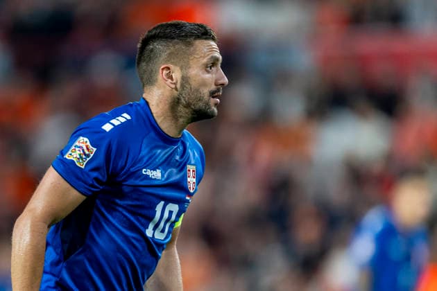 EINDHOVEN - Servie forward Dusan Tadic during the UEFA Nations League match between Nederland and Servie at Philips Stadion on 4 October 2026 in Eindhoven, Nederland. (Photo by DeFodi Images) -
