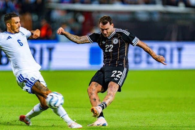 Nations League, Gruppe A, 4. Spieltag, Griechenland vs. Deutschland im Toumba Stadion in Thessaloniki David Raum(Deutschland) Copyright: xBahhoxKarax