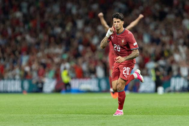 October 4, 2026, Porto, Porto, Portugal: Portugal and Barcelona defender JOAO CANCELO (20) celebrating after scoring a goal during the game for Nations League between Portugal and Norway at Estadio do Dragao Porto Portugal - ZUMAs359 20261004_zsp_s359_019 Copyright: xAlexandrexdexSousax