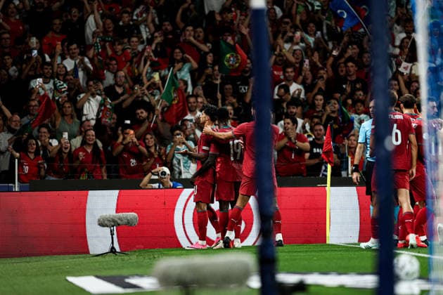 October 4, 2026, Porto, Porto, Portugal: PORTO, PORTUGAL - OCTOBER 03: Joao Cancelo of Portugal celebrates during the match during the UEFA Nations League A 2026 27 - Matchday 4 match between Portugal and Norway at Estadio do Dragao. Porto Portugal - ZUMAe141 20261004_zsp_e141_015 Copyright: xLuisxEirasx