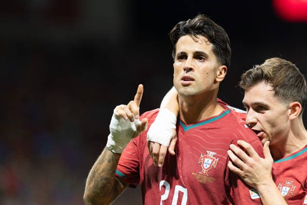 October 4, 2026, Porto, Porto, Portugal: Portugal and Barcelona defender JOAO CANCELO (20) celebrating after scoring a goal during the game for Nations League between Portugal and Norway at Estadio do Dragao Porto Portugal - ZUMAs359 20261004_zsp_s359_022 Copyright: xAlexandrexdexSousax