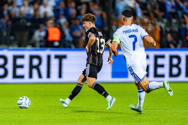 Nations League, Gruppe A, 4. Spieltag, Griechenland vs. Deutschland im Toumba Stadion in Thessaloniki Philipp Treu (Deutschland) Copyright: xBahhoxKarax