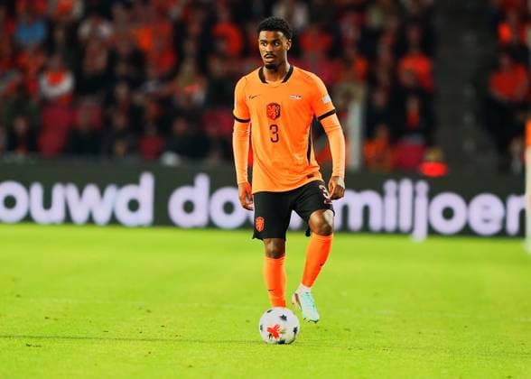 2026-10-04 UEFA Nations League: Netherlands v Serbia EINDHOVEN, NETHERLANDS - OCTOBER 4: Jorrel Hato of Netherlands during the UEFA Nations League match between Netherlands and Serbia at Philips Stadion on October 4, 2026 in Eindhoven, Netherlands. Eindhoven Philips Stadion Netherlands Content not available for redistribution in The Netherlands directly or indirectly through any third parties. Copyright: xAndrexWeeningx