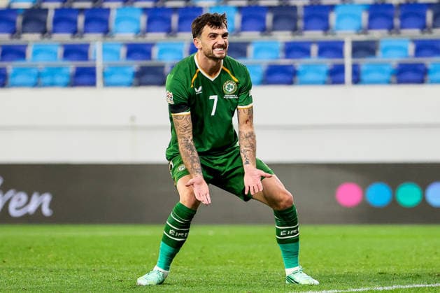 UEFA Nations League Group Stage, TSC Arena, BaÄka Topola, Serbia 4 10 2026 Republic of Ireland vs Israel Ireland s Troy Parrott reacts after failing to receive a pass in the box Troy Parrott reacts after failing to receive a pass in the box 4 10 2026  Copyright: xx RB2_1422
