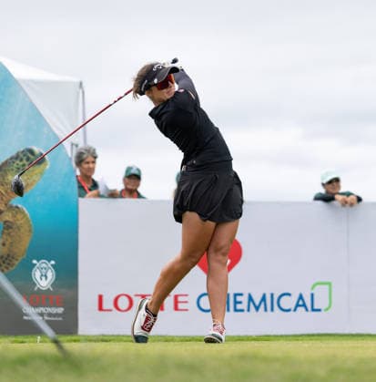 October 4, 2026, Honolulu, Hawaii, USA: CAROLINA MELGRATI tees off at the 1st tee box for Round 4 at the 2026 Lotte Championship at Hoakalei Country Club, Ewa Beach, Hawaii, USA. 2026 Lotte Championship Presented By Hoakalei  - ZUMAm310 20261004_zsp_m310_010 Copyright: xElliotxMilesx