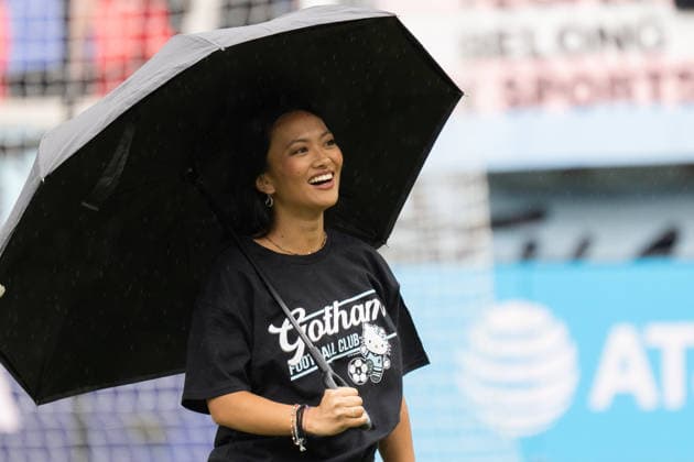 October 4, 2026, Harrison, United States: Actor and singer Kay Sibal seen before a NWSL regular season match between Gotham FC and Angel City FC at Sports Illustrated Stadium. Final Score; Gotham FC 1 : 1 Angel City FC. Harrison United States - ZUMAs197 20261004_aaa_s197_350 Copyright: xRonaldxSmitsx
