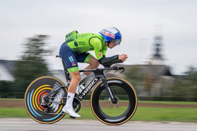 Slovenian Primoz Roglic of Red Bull-BORA-hansgrohe is pictured in action during a training session at the cycling UEC Road European Championships, in Ljubljana, Slovenia Monday 5 October 2026. The UEC Road European Championships are taking place from 02 to 07 October in Ljubljana, Slovenia. DAVIDxPINTENS  x188779439x