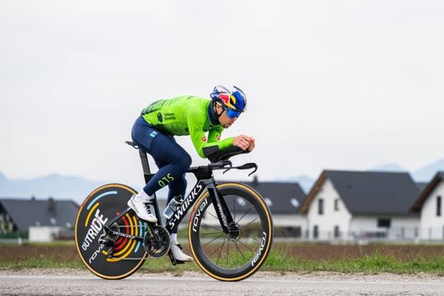 Slovenian Jan Tratnik is pictured in action during a training session at the cycling UEC Road European Championships, in Ljubljana, Slovenia Monday 5 October 2026. The UEC Road European Championships are taking place from 02 to 07 October in Ljubljana, Slovenia. DAVIDxPINTENS  x188779494x