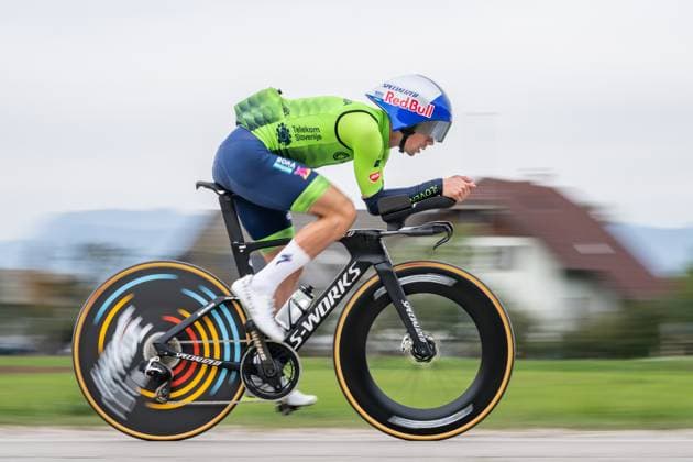 Slovenian Primoz Roglic of Red Bull-BORA-hansgrohe is pictured in action during a training session at the cycling UEC Road European Championships, in Ljubljana, Slovenia Monday 5 October 2026. The UEC Road European Championships are taking place from 02 to 07 October in Ljubljana, Slovenia. DAVIDxPINTENS  x188790648x