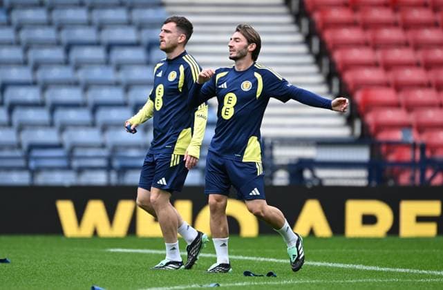 Billy Glamour of Scotland training at Hampden Park ahead of the game tomorrow night. Scotland Team Training, International Football, Barclays Hampden, Glasgow, Scotland, UK - 05 Oct 2026Glasgow Lesser Hampden Scotland United Kingdom  Copyright: xMarkxRunnacles Shutterstockx 17186657s
