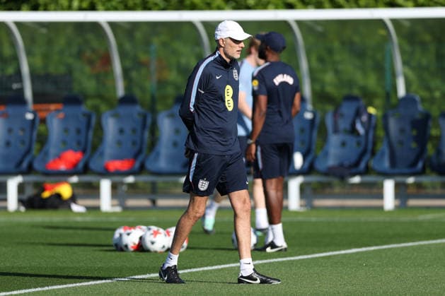 England MD-1 Training, Nations League Thomas Tuchel, Manager of England looks on during the England MD-1 training session ahead of the 2026 27 UEFA Nations League Group A3 match vs Czech Republic, Tottenham Hotspur Training Ground, Enfield, England on 5 October 2026 Credit: Tiego Grenho Every Second Media Editorial use only. All images are copyright Every Second Media Limited. No images may be reproduced without prior permission. Copyright: xIMAGO EveryxSecondxMediax ESM-2200-0004 TiegoxGrenhox xEveryxSecondxMediax