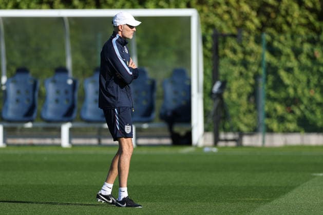 England MD-1 Training, Nations League Thomas Tuchel, Manager of England looks on during the England MD-1 training session ahead of the 2026 27 UEFA Nations League Group A3 match vs Czech Republic, Tottenham Hotspur Training Ground, Enfield, England on 5 October 2026 Credit: Tiego Grenho Every Second Media Editorial use only. All images are copyright Every Second Media Limited. No images may be reproduced without prior permission. Copyright: xIMAGO EveryxSecondxMediax ESM-2200-0005 TiegoxGrenhox xEveryxSecondxMediax
