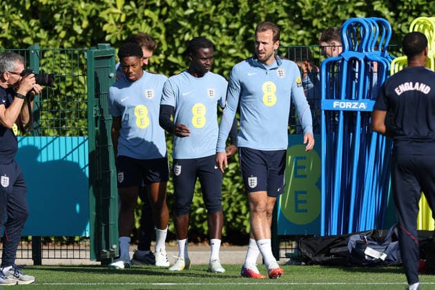 England MD-1 Training, Nations League Harry Kane of England walks out for the England MD-1 training session ahead of the 2026 27 UEFA Nations League Group A3 match vs Czech Republic, Tottenham Hotspur Training Ground, Enfield, England on 5 October 2026 Credit: Tiego Grenho Every Second Media Editorial use only. All images are copyright Every Second Media Limited. No images may be reproduced without prior permission. Copyright: xIMAGO EveryxSecondxMediax ESM-2200-0023 TiegoxGrenhox xEveryxSecondxMediax