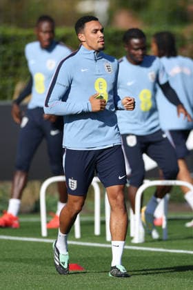 England MD-1 Training, Nations League Trent Alexander-Arnold of England during the England MD-1 training session ahead of the 2026 27 UEFA Nations League Group A3 match vs Czech Republic, Tottenham Hotspur Training Ground, Enfield, England on 5 October 2026 Credit: Tiego Grenho Every Second Media Editorial use only. All images are copyright Every Second Media Limited. No images may be reproduced without prior permission. Copyright: xIMAGO EveryxSecondxMediax ESM-2200-0043 TiegoxGrenhox xEveryxSecondxMediax