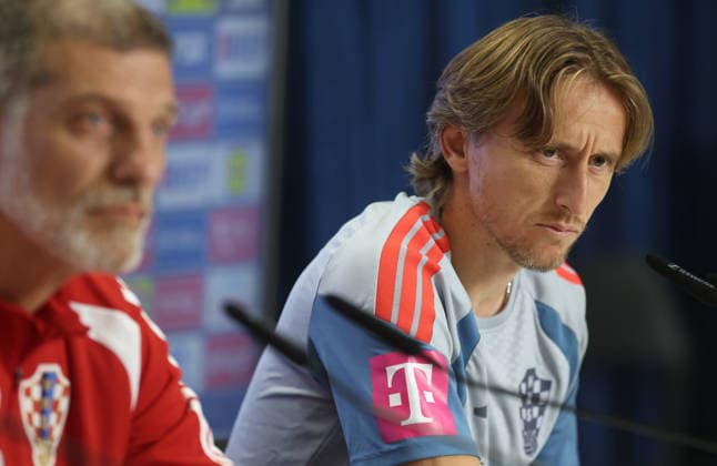 press conference, PK, Pressekonferenz of Croatia National Football Team Croatia s Luka Modric speaks during a press conference on October 5, 2026, in Split, Croatia, ahead of the UEFA Nations League match against Spain.  IvoxCagalj PIXSELL