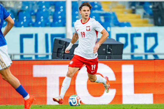 Marcel Krajewski seen during U21, U 21 U 21 U 21 U 21 2027 EURO Qualifying, EM, Europameisterschaft EM, Europameisterschaft EM, Europameisterschaft EM, Europameisterschaft game between national teams of Italy and Poland (Kazimierz Koper Ball Raw Images) Pescara Stadio Adriatico Italy Copyright: xKazimierzxKoperx KAZ_ITAvPOLu21-44