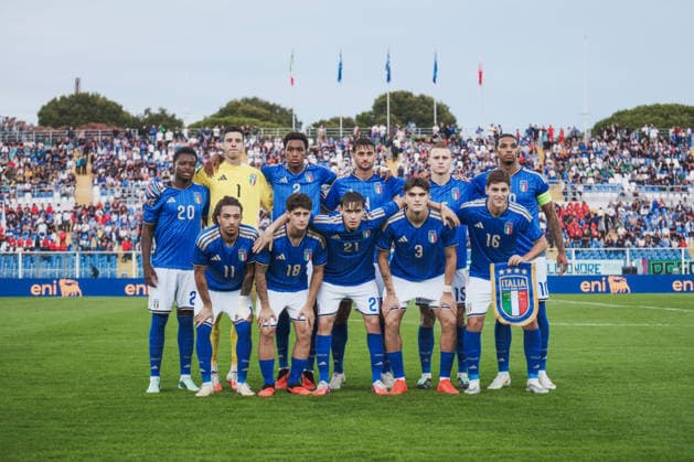 SOCCER - UEFA European Championship, EM, Europameisterschaft - 2027 European Under-21 Championship Qualifying Round - Italy vs. Poland Photo by IPA ABACAPRESS.COM89339828 - Team Italia during the 2027 European Under-21 Championship Qualifying Round—Italy vs. Poland, UEFA European Football Championship in Pescara, Italy, October 5, 2026 Pescara Italy  Copyright: xIPAxSport ABACAx