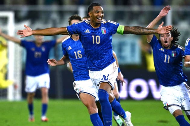 As Pescara 05 10 2026 - qualificazione Europeo 2027 U21, U 21 Italia-Polonia foto Antonello Sammarco Image nella foto: esultanza gol Cher Ndour 