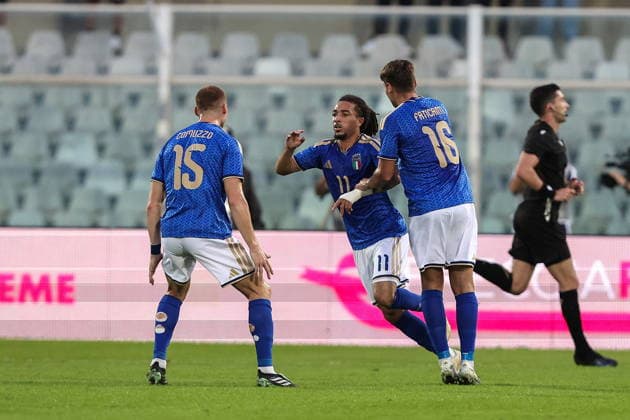 05.10.2026 PESCARA ( ITALY WLOCHY ) PILKA NOZNA ( FOOTBALL ) ELIMINACJE MISTRZOSTW EUROPY U-21 - UEFA EURO, EM, Europameisterschaft,Fussball 2027 ( UEFA EURO UNDER 21 QUALIFICATION ) MECZ (GAME) POLSKA - WÅOCHY ( POLAND - ITALY ) NZ. (C) LUCA KOLEOSHO RADOSC BRAMKA GOL FOTO JAKUB PIASECKI CYFRASPORT NEWSPIX.PL --- newspix.pl POLAND OUT! 