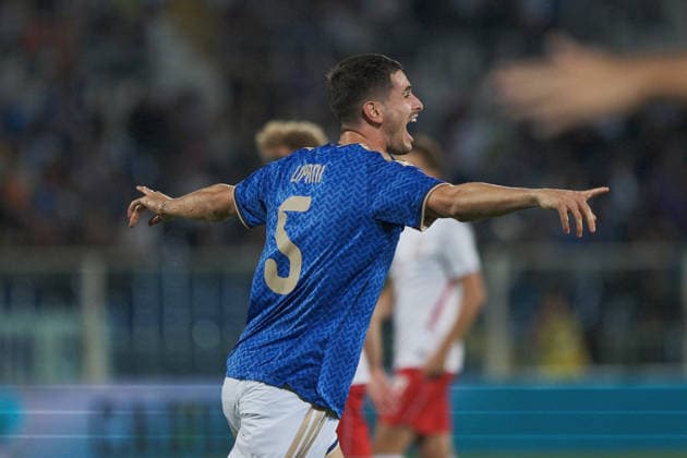 IPA89341078 - Lipani ( 5 Italy) during the 2027 European Under-21 Championship Qualifying Round—Italy vs. Poland, UEFA European Football Championship in Pescara, Italy, October 5, 2026  Copyright: xRoccoxPedone IPAxSportx xx IPA89341078