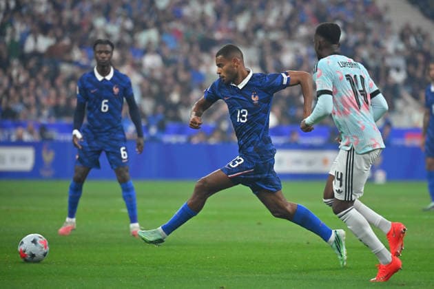UEFA Nations League 2026, France vs Belgium, Football Andy Diouf of France during the UEFA Nations League 2026 match between France and Belgium at Stade de France on October 05, 2026 in Paris, France. Saint Denis Stade de France France