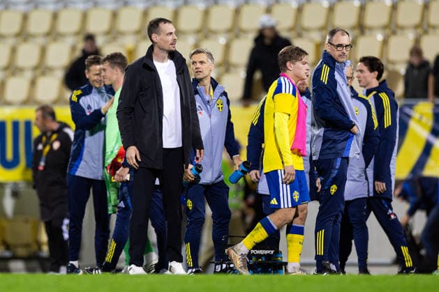 261005 Head coach Daniel Bäckström of Sweden after the UEFA Under 21 Championship Qualifier football match between Sweden and North Macedonia on October 5, 2026 in Falkenberg. Photo: Krister Andersson BILDBYRAN COP 147 CS0988 fotboll football soccer fotball U21, U 21 em em uefa under 21 championship European Championship, EM, Europameisterschaft sverige sweden north macedonia bbeng Copyright: KRISTERxANDERSSON BB261005KA019