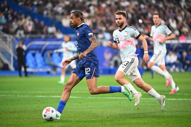 France v Belgium - UEFA Nations League 2026 PARIS, FRANCE - OCTOBER 05 : Barcola Bradley forward of France during the UEFA Nations League tournament league phase matchday 4 group A1 match between France and Belgium on October 5, 2026 in Paris, France, 05 10 2026 Paris France  Copyright: xVincentxKalutx
