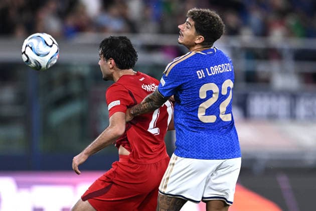 Db Bologna 05 10 2026 - Nations League Italia-Turchia foto Daniele Buffa Image nella foto: Giovanni DI Lorenzo-Baris Alper Yilmaz 