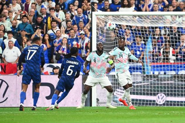 France v Belgium - UEFA Nations League 2026 PARIS, FRANCE - OCTOBER 05 : Camavinga Eduardo midfielder of France, Lukaku Romelu forward of Belgium, Lukebakio Dodi forward of Belgium during the UEFA Nations League tournament league phase matchday 4 group A1 match between France and Belgium on October 5, 2026 in Paris, France, 05 10 2026 Paris France  Copyright: xVincentxKalutx