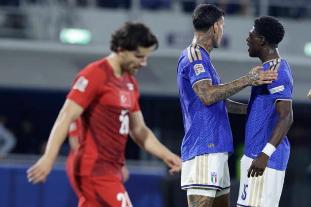 UEFA Nations League football match Italy vs Turkey during UEFA Nations League football match (League A, Group A1) between Italy vs Turkey at the Renato Dall Ara stadium in Bologna on October 05, 2026. _BPH2722 Copyright: xAntonioxBalascox