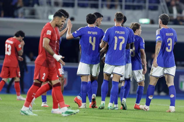 UEFA Nations League football match Italy vs Turkey during UEFA Nations League football match (League A, Group A1) between Italy vs Turkey at the Renato Dall Ara stadium in Bologna on October 05, 2026. _BPH2801 Copyright: xAntonioxBalascox