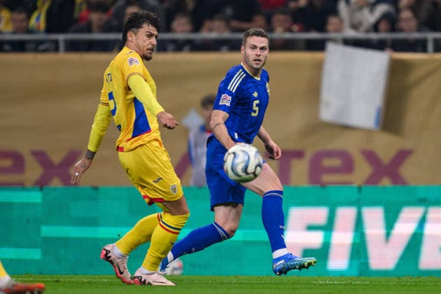261005 Gabriel Gudmundsson of Sweden during the Nations League football match between Romania and Sweden on October 5, 2026 in Bucharest. Photo: Ludvig Thunman BILDBYRAN kod LT LT0828 fotboll football soccer fotball nations league uefa nations league rumänien romania sverige sweden sverige a bbeng Copyright: LUDVIGxTHUNMAN BB261005LT066