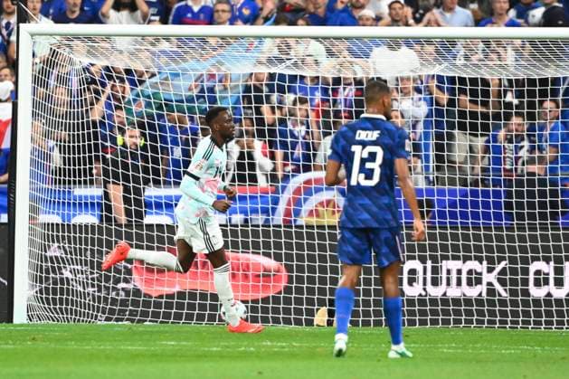France v Belgium - UEFA Nations League 2026 PARIS, FRANCE - OCTOBER 05 : Lukebakio Dodi forward of Belgium scores a goal during the UEFA Nations League tournament league phase matchday 4 group A1 match between France and Belgium on October 5, 2026 in Paris, France, 05 10 2026 Paris France  Copyright: xVincentxKalutx