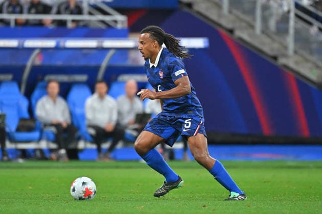 UEFA Nations League 2026, France vs Belgium, Football Jules Kounde of France during the UEFA Nations League 2026 match between France and Belgium at Stade de France on October 05, 2026 in Paris, France. Saint Denis Stade de France France