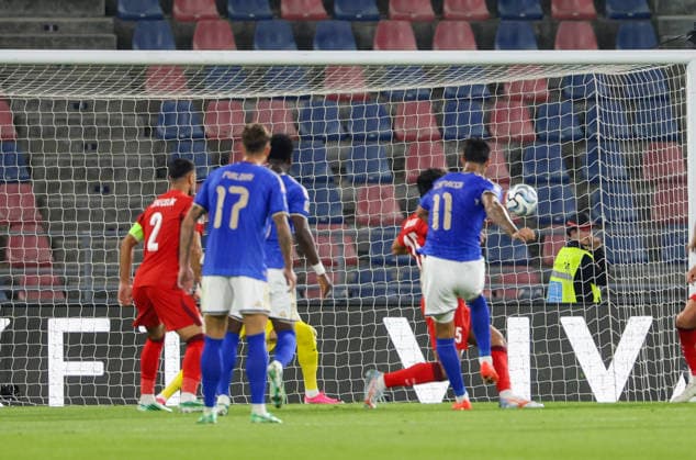 UEFA Nations League 2026 27 football match between Italy and Türkiye Goal the Gianluca Scamacca of Italy during the 2026 27 UEFA Nations League football match between Italy and Türkiye on October 5, 2026, at the Renato Dall™Ara Stadium in Bologna Bologna Stadio Renato Dall Ara Bologna Italia Copyright: xFABIOxSASSOxFabioxSassox Italia Turchia2026_10_05Fabio Sasso6055
